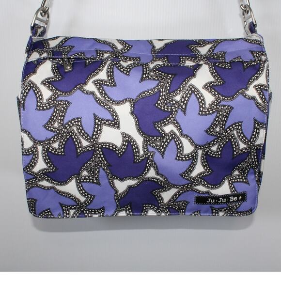 Ju Ju Be Happy Better Be Lace Diaper Bag Purple Floral Baby Bag Changing Pad - Picture 14 of 14